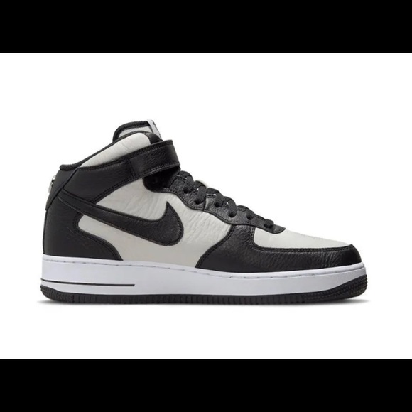 Nike x Stussy Air Force 1 '07 Mid Black White DJ7840-002 Men's Sizes - Picture 2 of 9